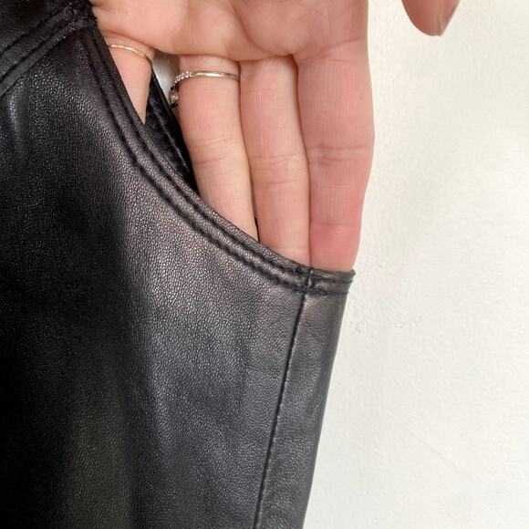 Susana Monaco Novelty Leather Adele 17" Dress Size 8 - Picture 8 of 8